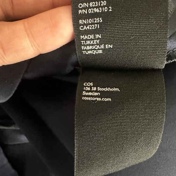 COS dress size 12 navy blue short sleeve semi structured minimalist office - Picture 7 of 10